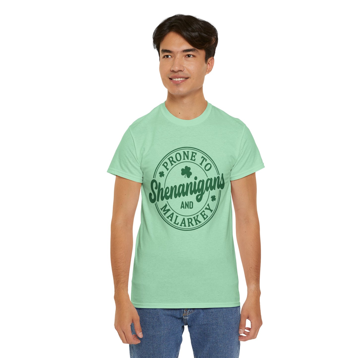 Prone To Shenanigans and Malarky Unisex Heavy Cotton Tee
