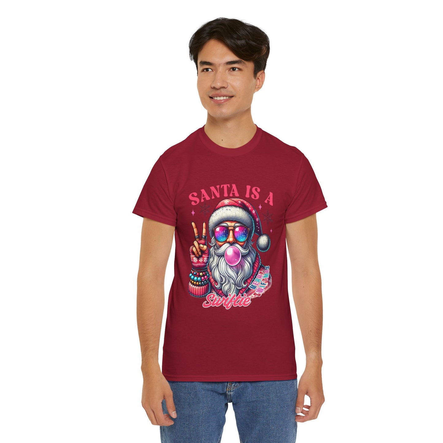 Santa is a Surfie Unisex Heavy Cotton Tee