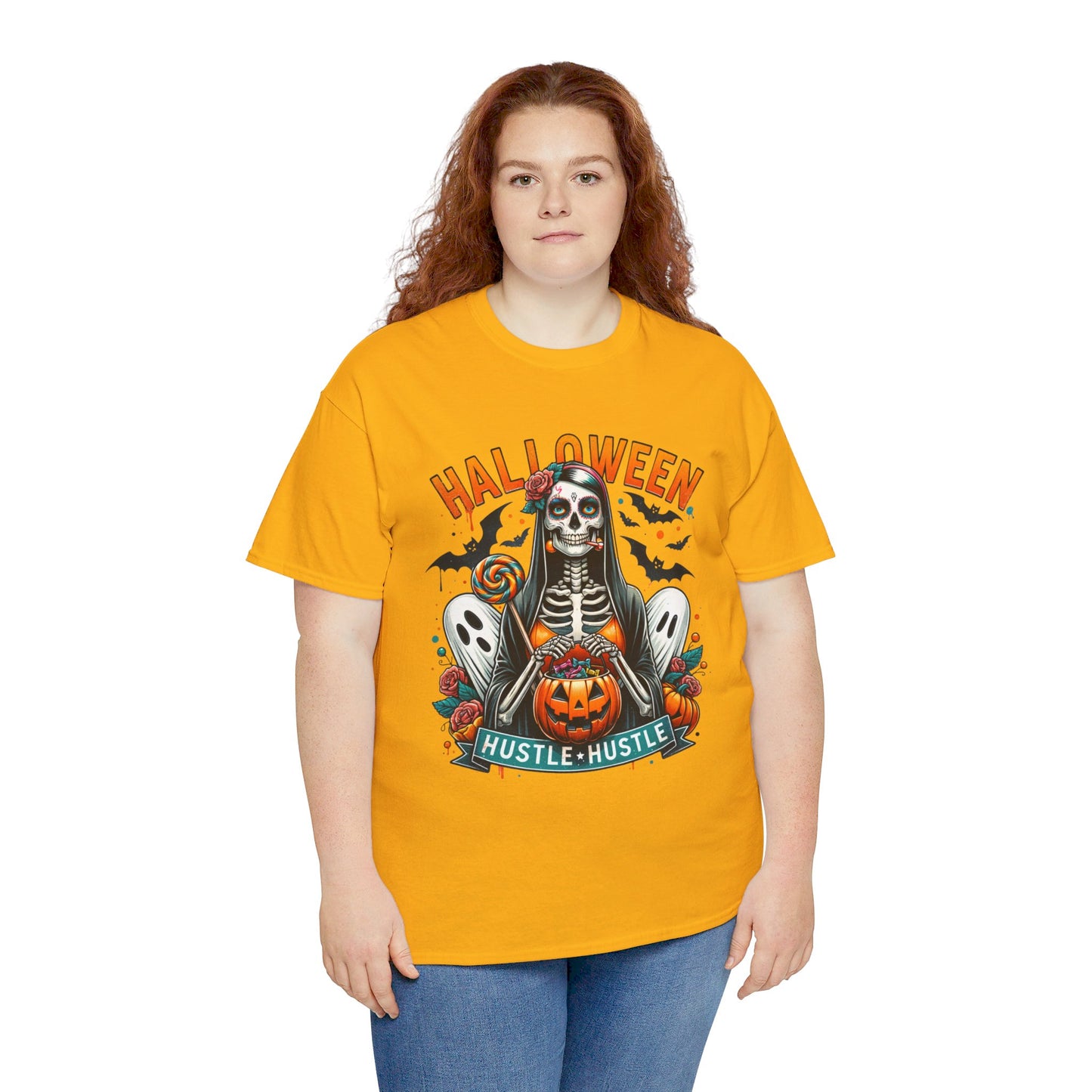 Halloween Hustle Hustle Unisex Heavy Cotton Tee