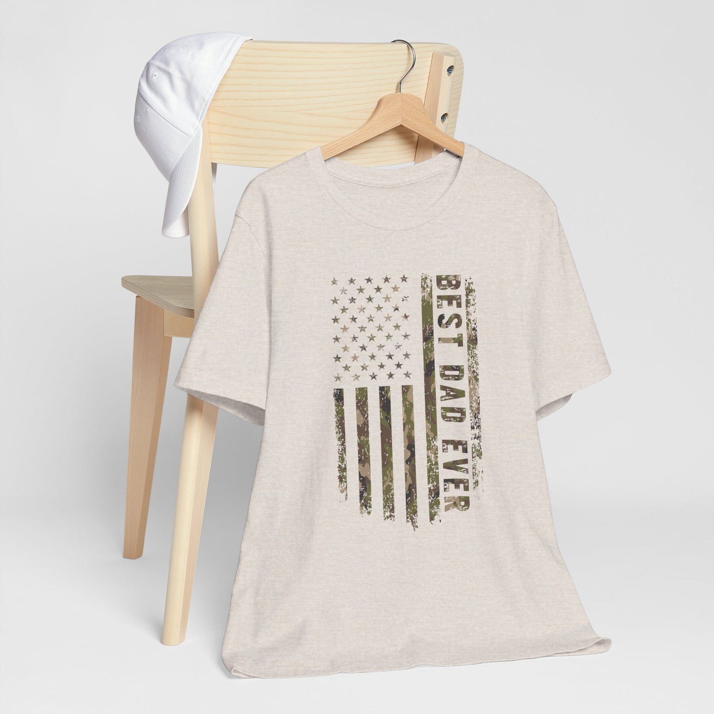 Best Dad Ever Unisex Jersey Tee - Patriotic Father’s Day Gift