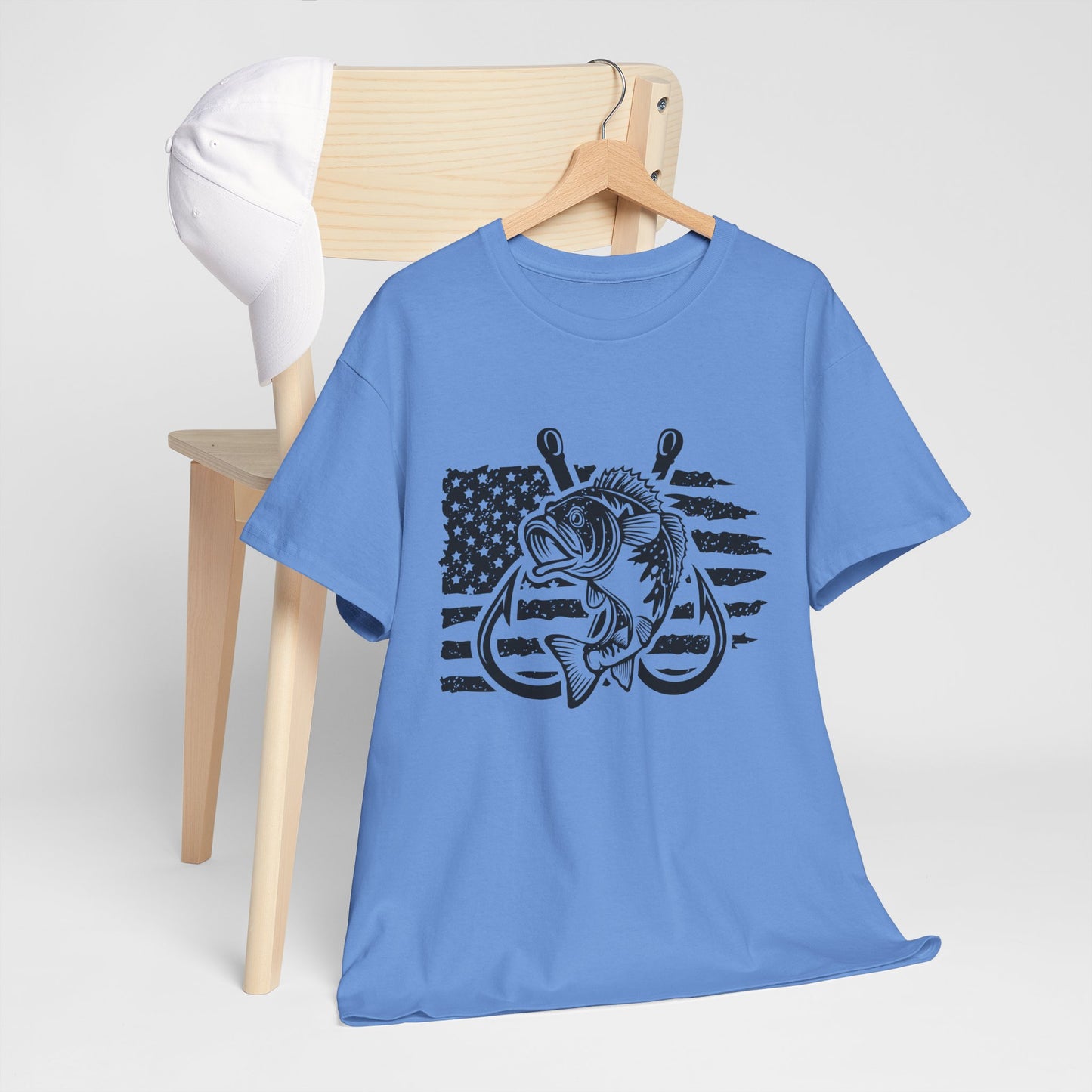 Patriotic Fishing Tee for Outdoors Lovers