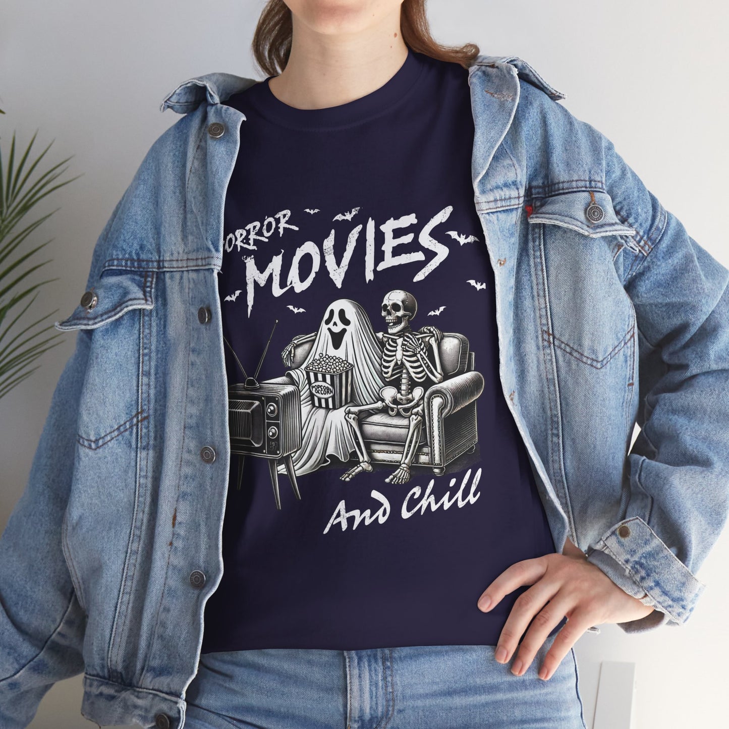 Horror movies and Chill Unisex Heavy Cotton Tee