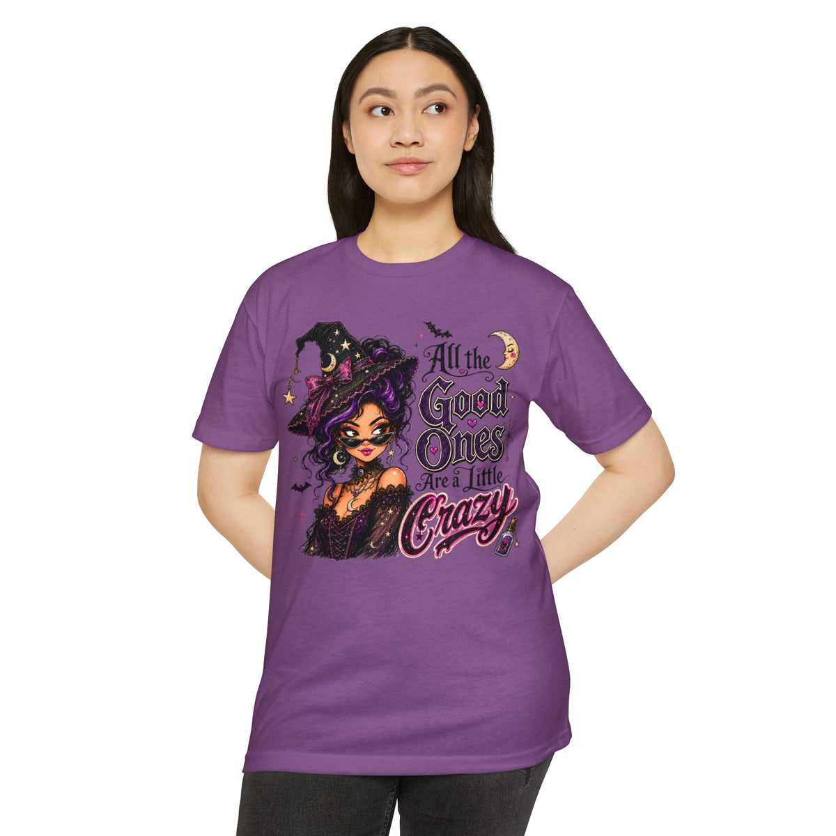 Witchy Graphic T-Shirt — "All the Good Ones Are a Little Crazy" Halloween Tee