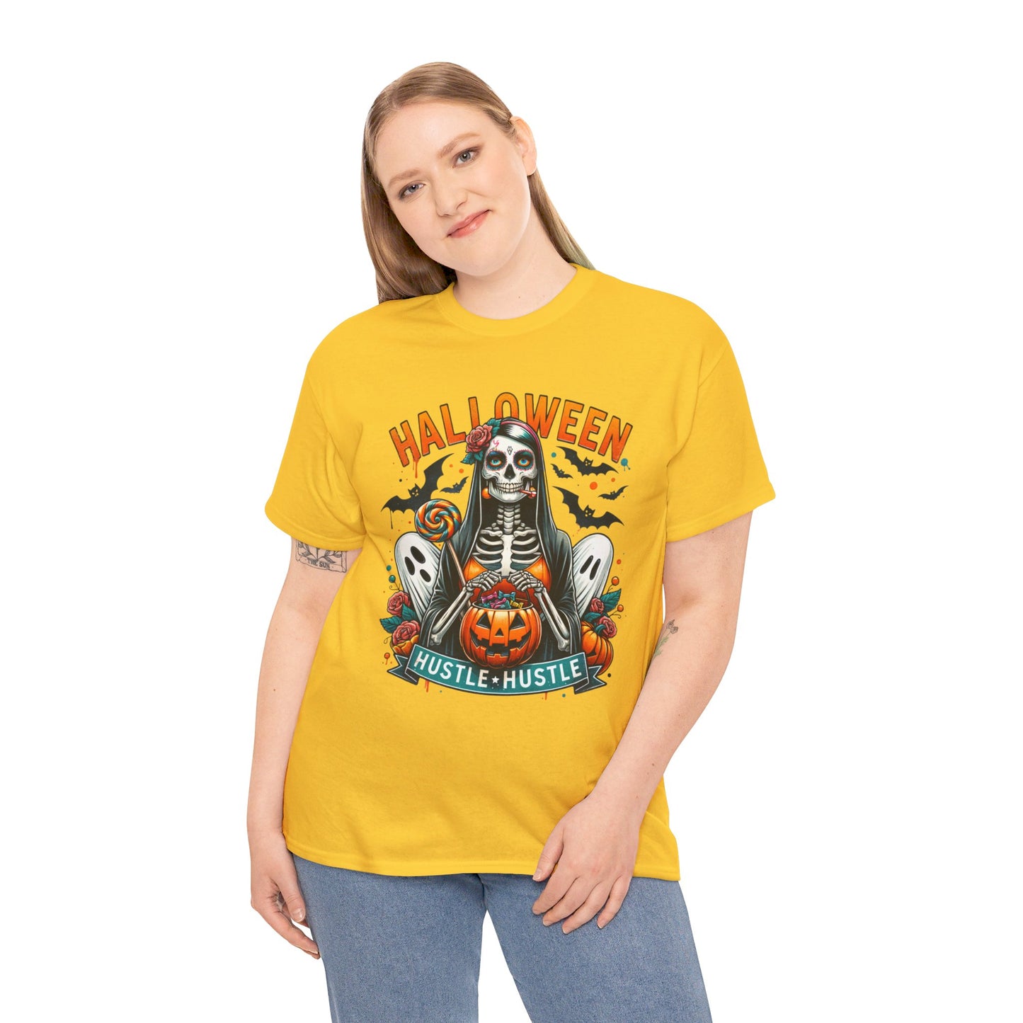 Halloween Hustle Hustle Unisex Heavy Cotton Tee