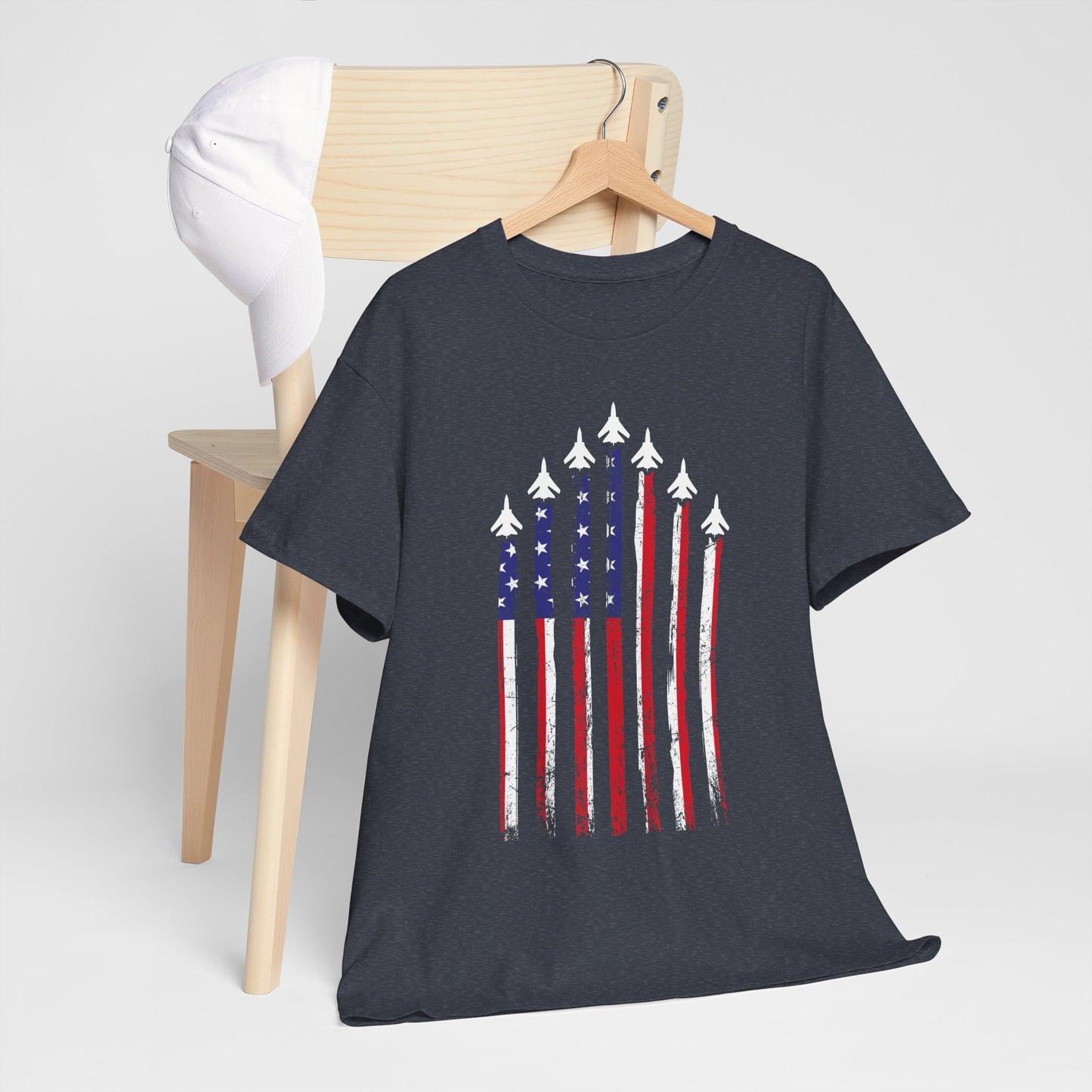 Patriotic Arrow Design Unisex Heavy Cotton Tee - Perfect for Independence Day and Everyday Wear
