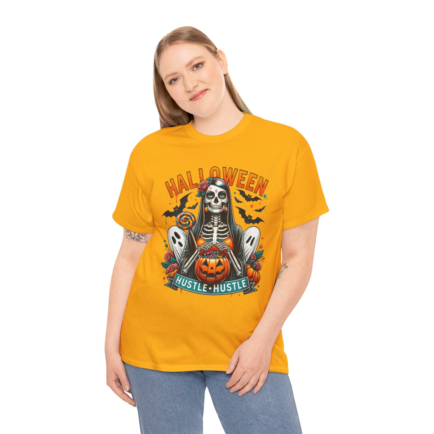 Halloween Hustle Hustle Unisex Heavy Cotton Tee