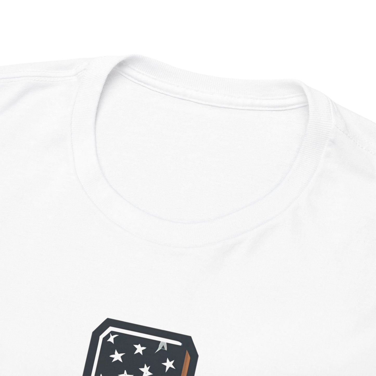 In Memory of Our Fallen American Flag Cross Unisex Heavy Cotton Tee