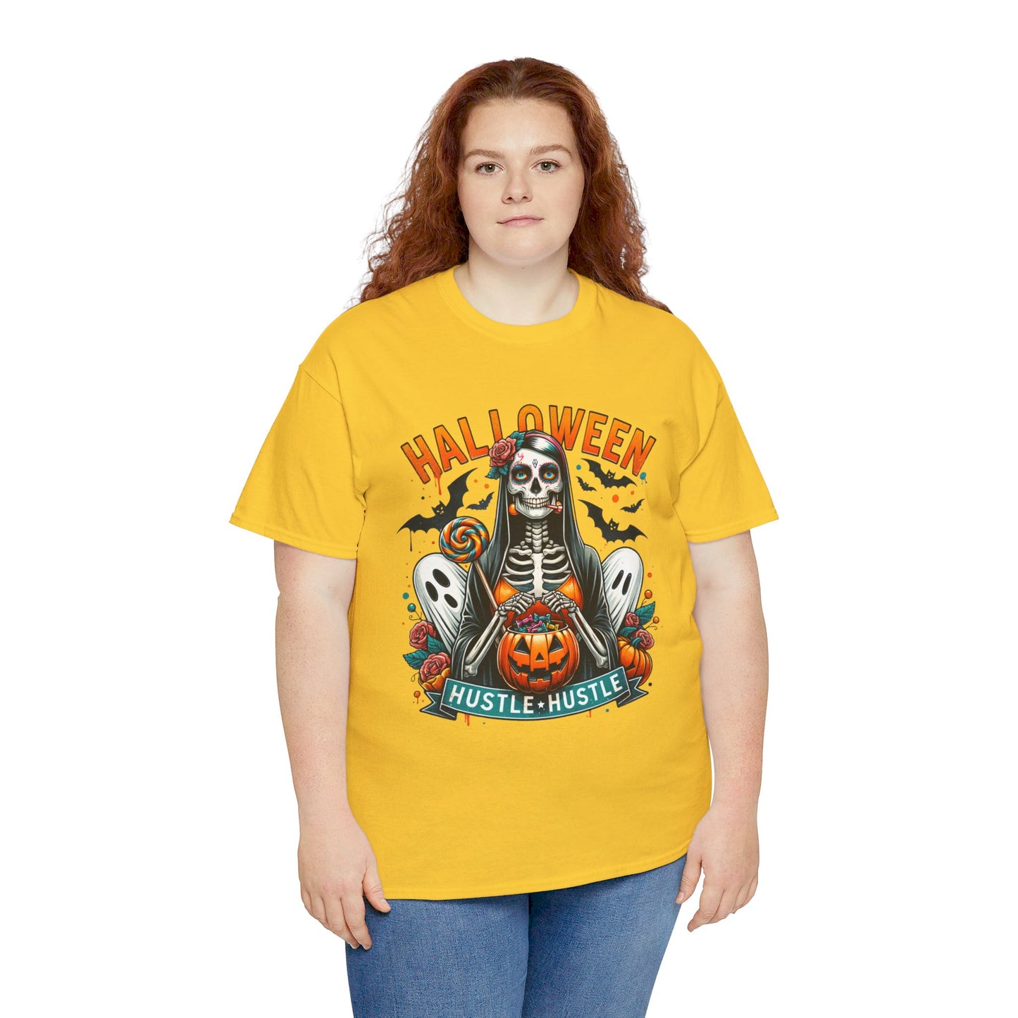 Halloween Hustle Hustle Unisex Heavy Cotton Tee