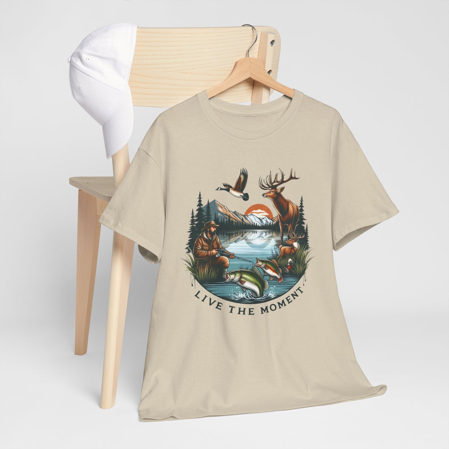 Live the Moment Unisex Heavy Cotton Tee - Outdoor Adventure Shirt