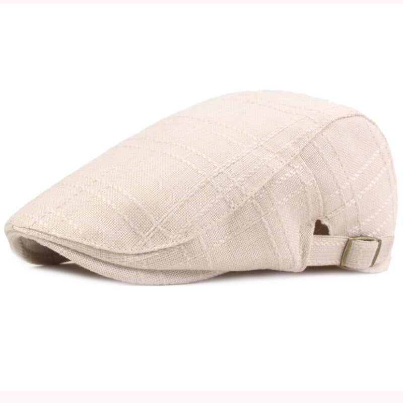 Womens Mens Berets Breathable Spring Summer Cap Linen Ivy Newsboy Flat Cap Male Female Artist Painter Beret Hat Beret Cap