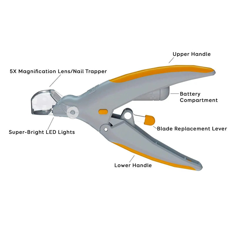 Pet Nail Clipper Scissors Pet Dog Cat Nail Toe Claw Scissors LED Light Nail Trimmer Cats Dogs Dog Grooming Animal Pet Supplies