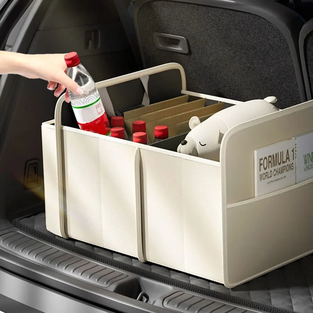 Storage Collapsible Car Organizer Large Capacity Detachable Car Trunk Organizer Multi Compartment Non-Slip Bottom