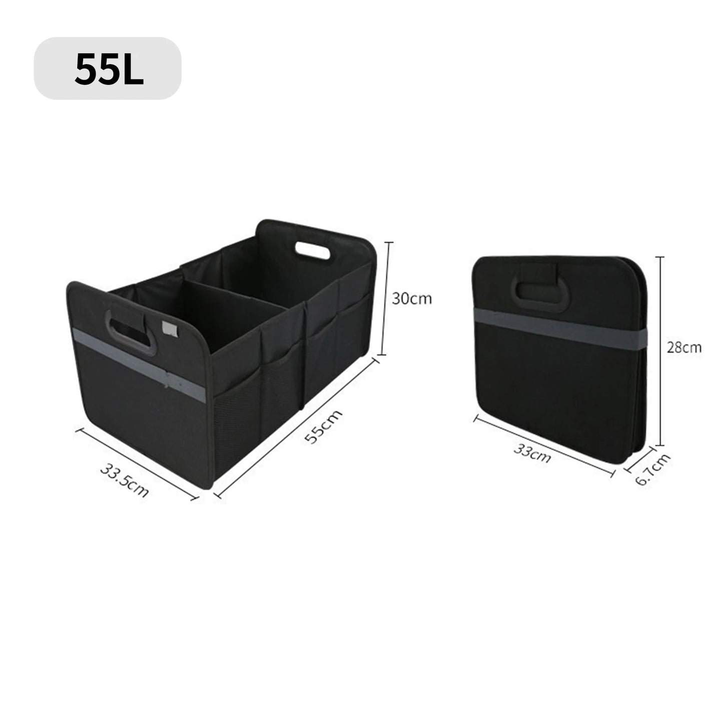 Storage Car Trunk 55L Organizer Eco-Friendly Super Strong & Durable Collapsible Cargo Box For Auto Trucks Trunk Box