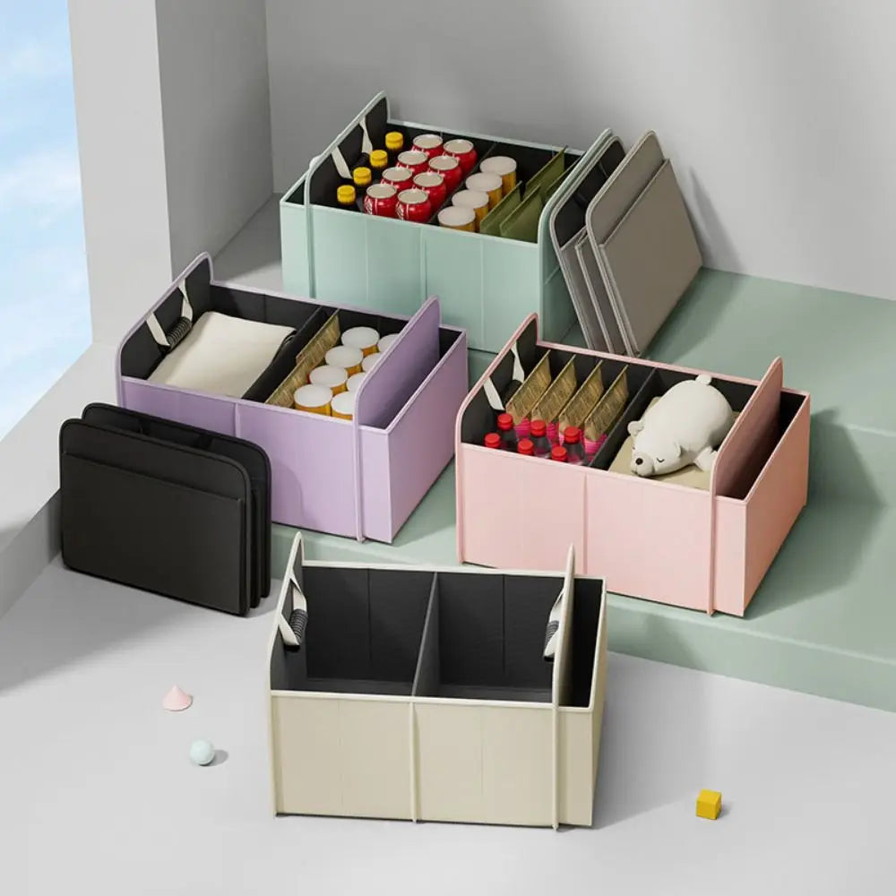 Storage Collapsible Car Organizer Large Capacity Detachable Car Trunk Organizer Multi Compartment Non-Slip Bottom