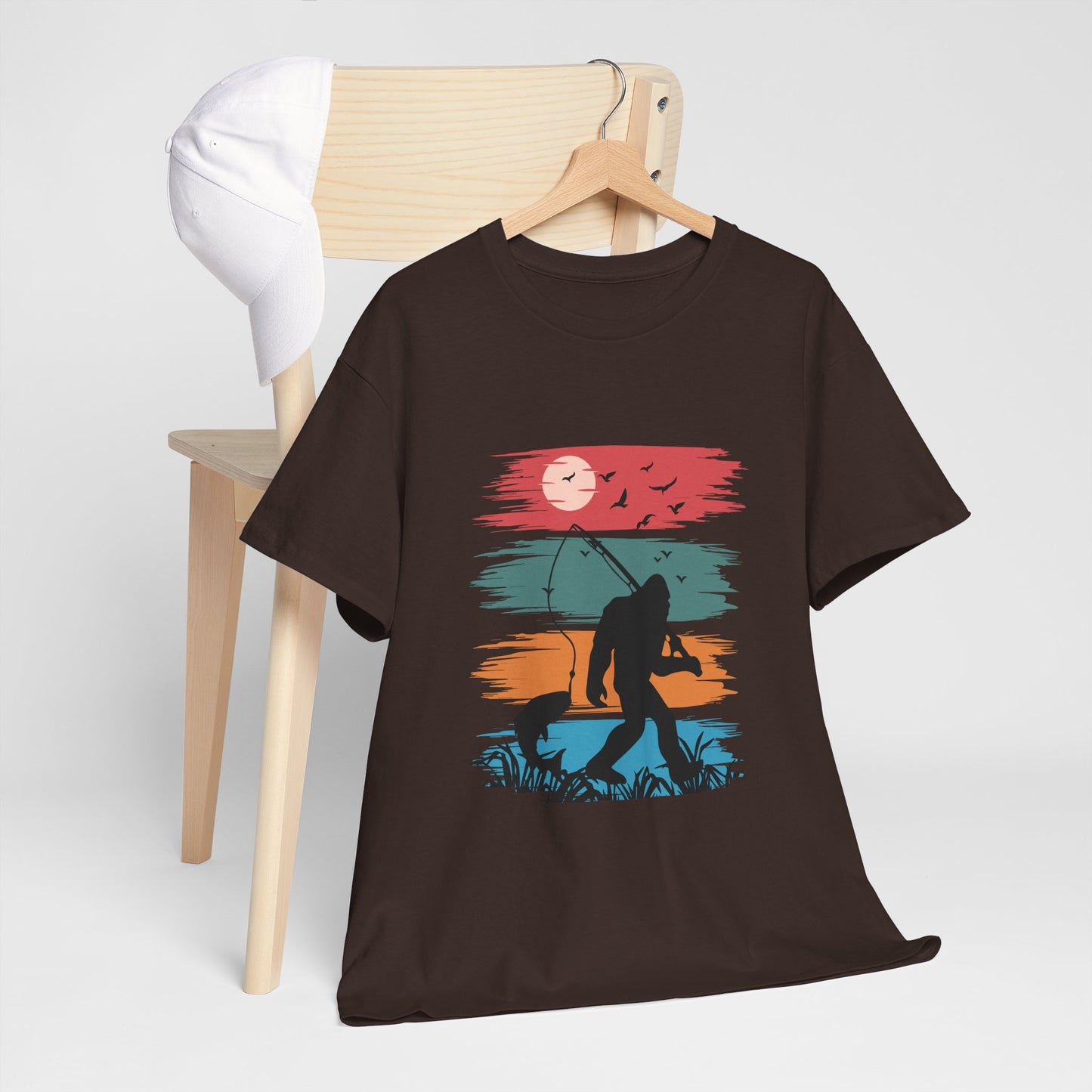 Bigfoot Fishing Unisex Heavy Cotton Tee