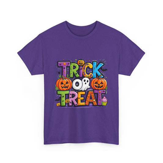 Trick Or Treat Halloween Unisex Heavy Cotton Tee