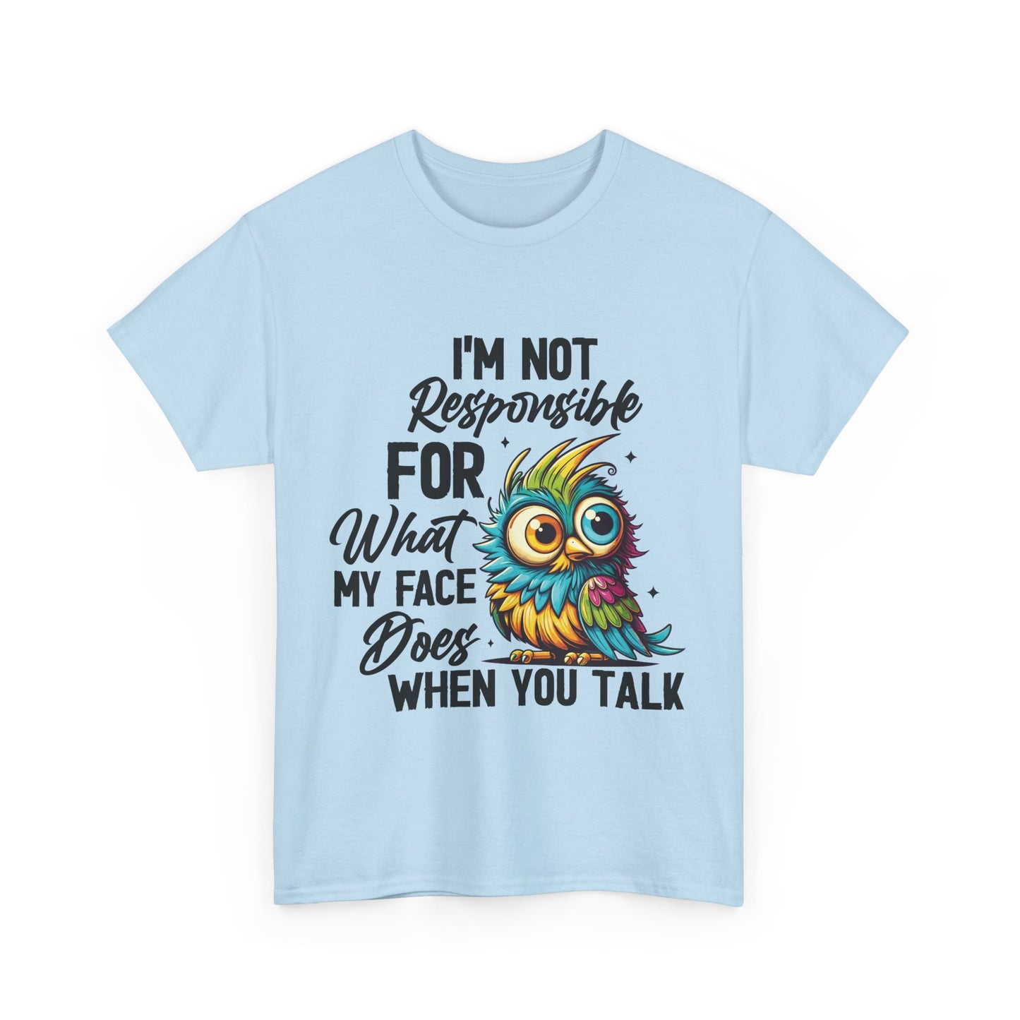I'm Not Responsible Whimsical Owl Tee, Fun Unisex Cotton Shirt, Casual Everyday Wear, Gift for Owl Lovers, Humorous Apparel