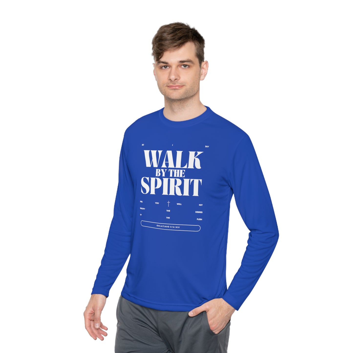 Spiritual Lightweight Long Sleeve Tee Walk By Spirit