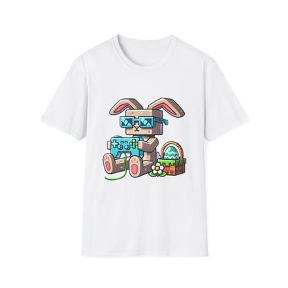 Cool MineCraft Gamer Bunny Unisex T-Shirt - Perfect for Easter and Video Game Lovers