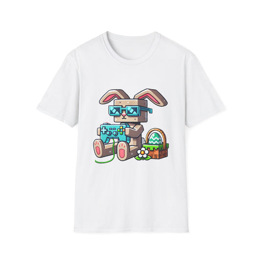 Cool MineCraft Gamer Bunny Unisex T-Shirt - Perfect for Easter and Video Game Lovers