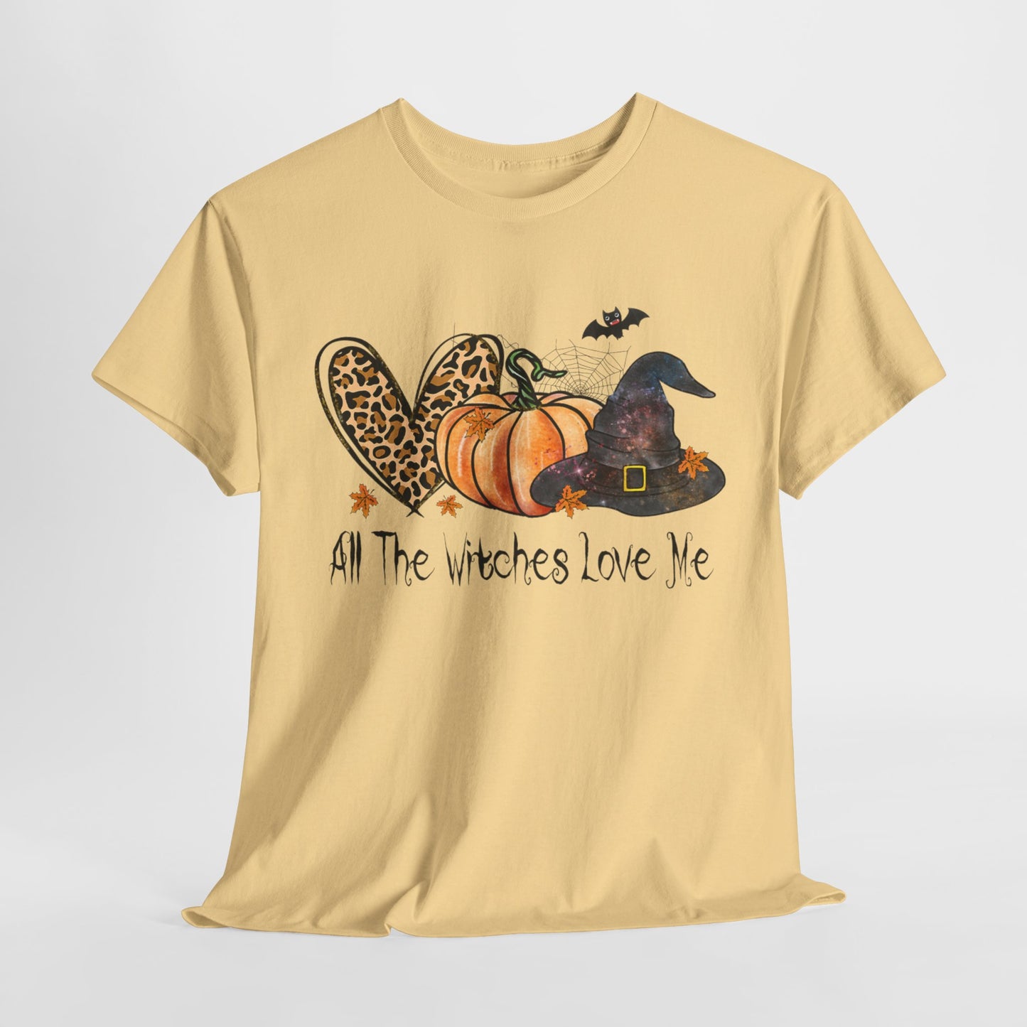 All The Witches Love Me Shirt, Halloween Witch Tee, Unisex Heavy Cotton T-Shirt, Fall Apparel, Fun Halloween Gift