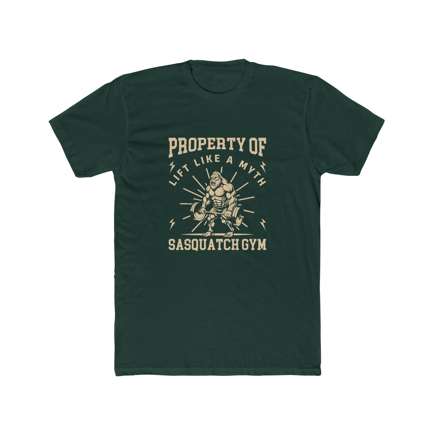 Lift Like a Myth Sasquatch Gym Unisex Cotton Shirt Crew Tee