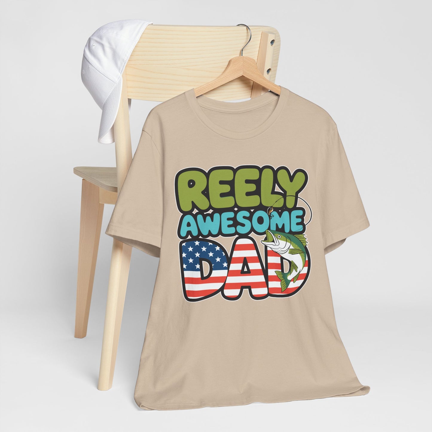Reely Awesome Dad Fishing Tee, Unisex Fishing Shirt, Father's Day Gift, Dad T-Shirt, Outdoor Apparel, Casual Wear