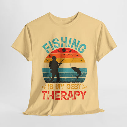 Fishing is My Best Therapy Unisex Heavy Cotton Tee