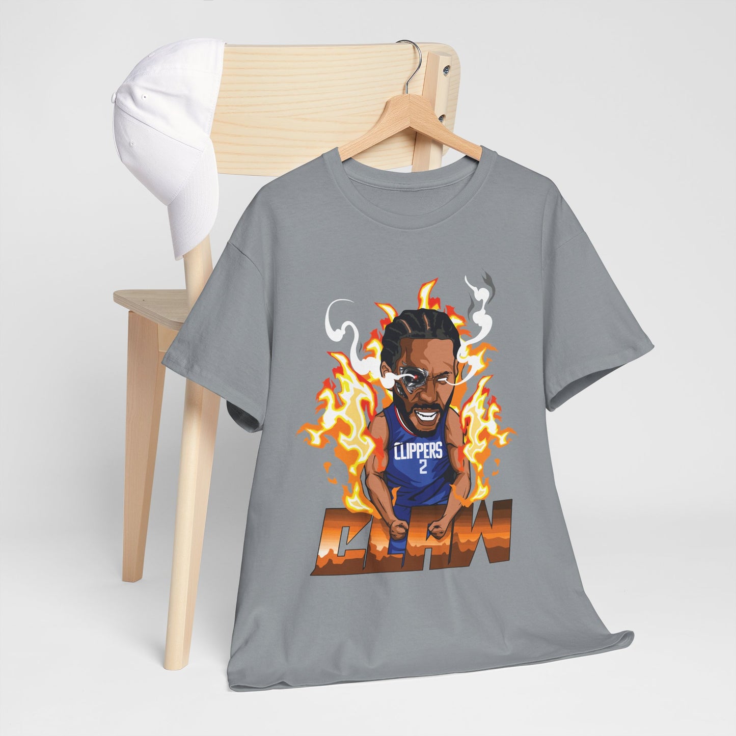 Claw Fire Emoji Unisex Heavy Cotton Tee, Basketball Fan Shirt, Sports Apparel, Gift for Him, Graphic Tee, Game Day Outfit