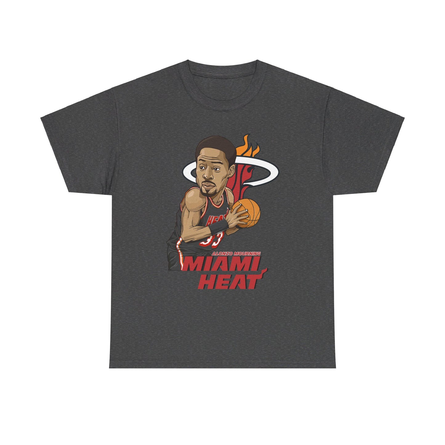 Miami Heat Alonzo Mourning Unisex Heavy Cotton Tee