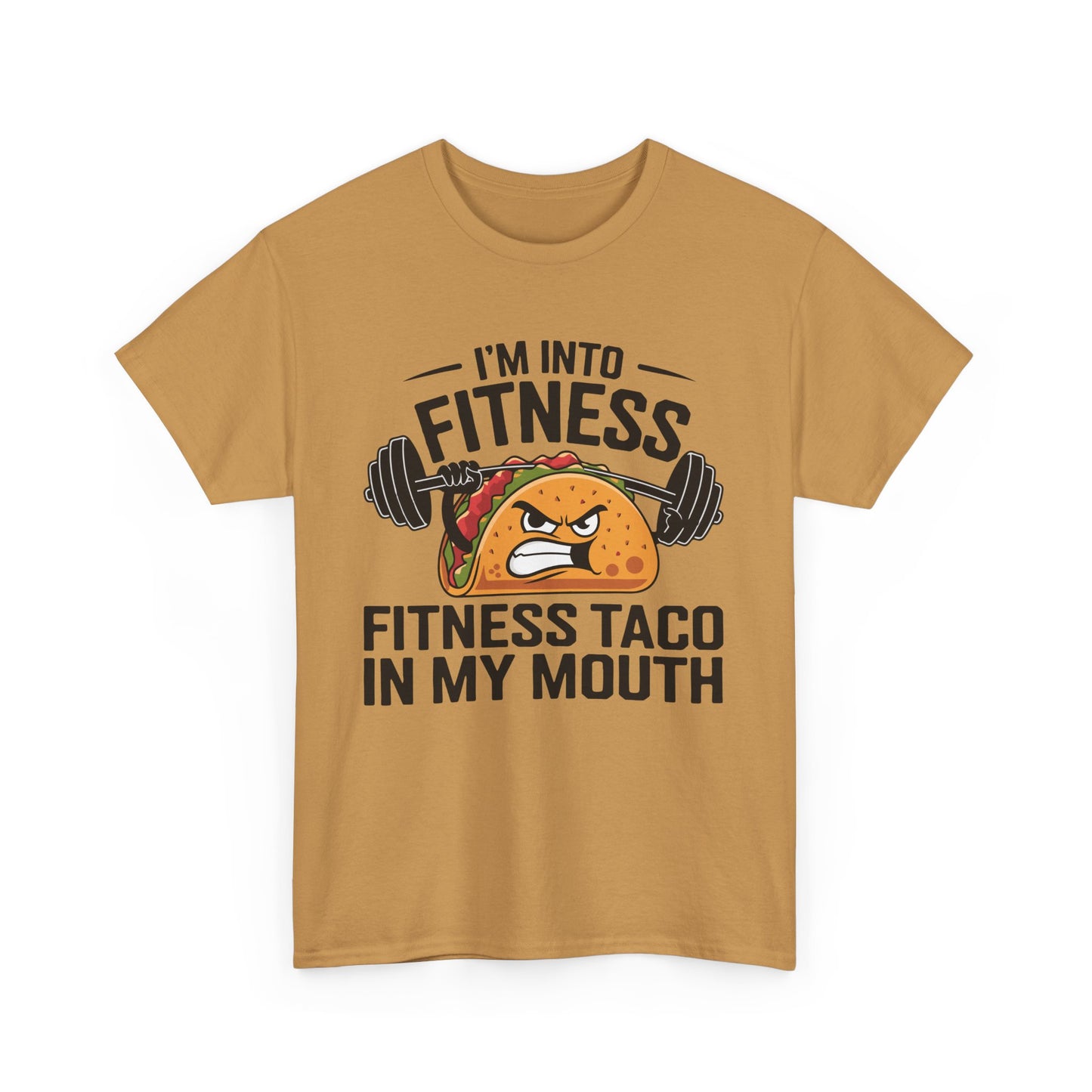 I'm Into Fitness Taco In My Mouth Unisex Heavy Cotton Tee - Perfect for Gym Lovers