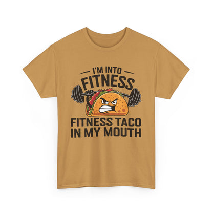 I'm Into Fitness Taco In My Mouth Unisex Heavy Cotton Tee - Perfect for Gym Lovers