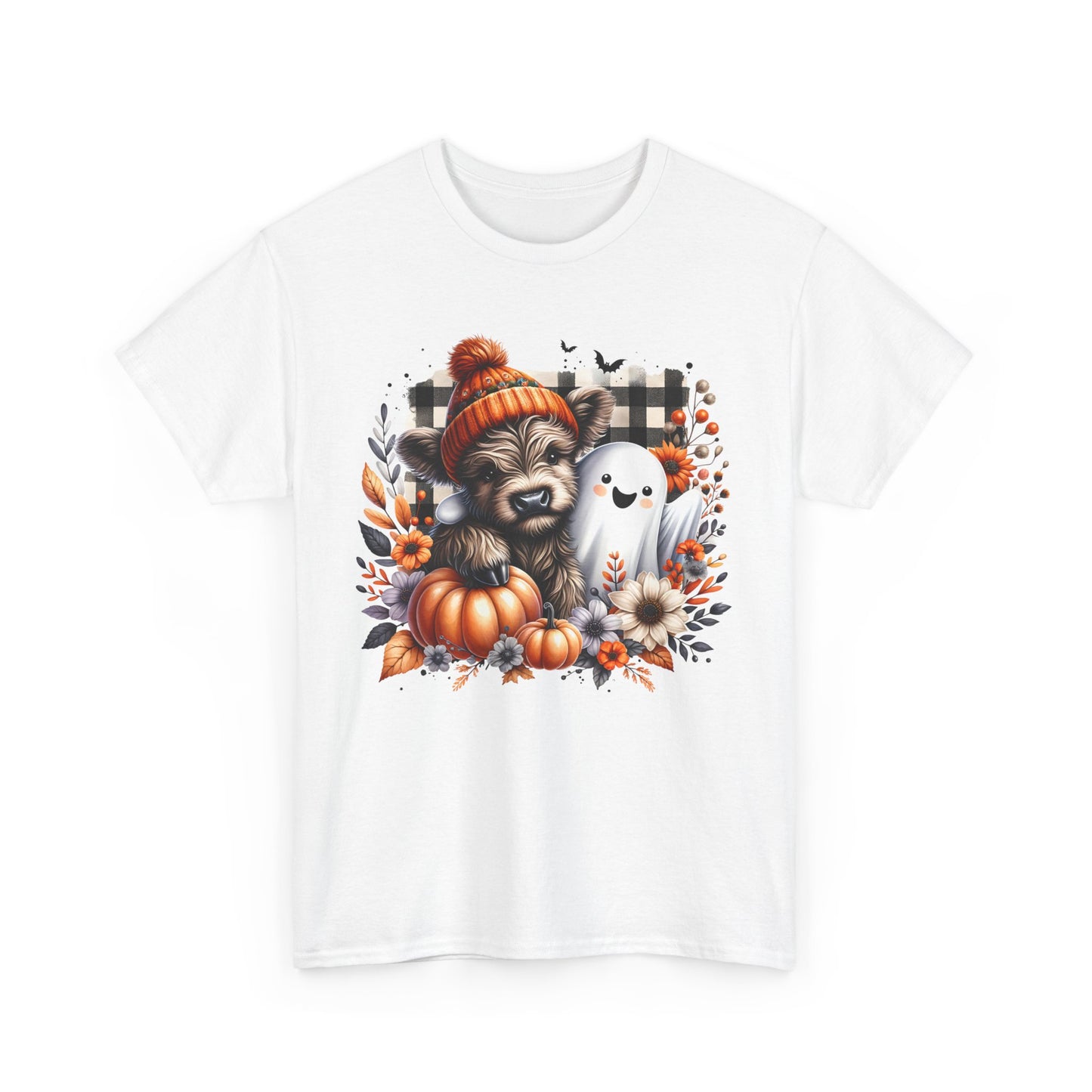 Fall Baby Cow Halloween Unisex Heavy Cotton Tee