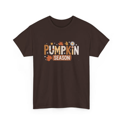 Pumpkin Season Unisex Heavy Cotton Tee | Fall Apparel, Halloween Outfit, Cozy Autumn Shirt, Gifts for Pumpkin Lovers, Seasonal Collection