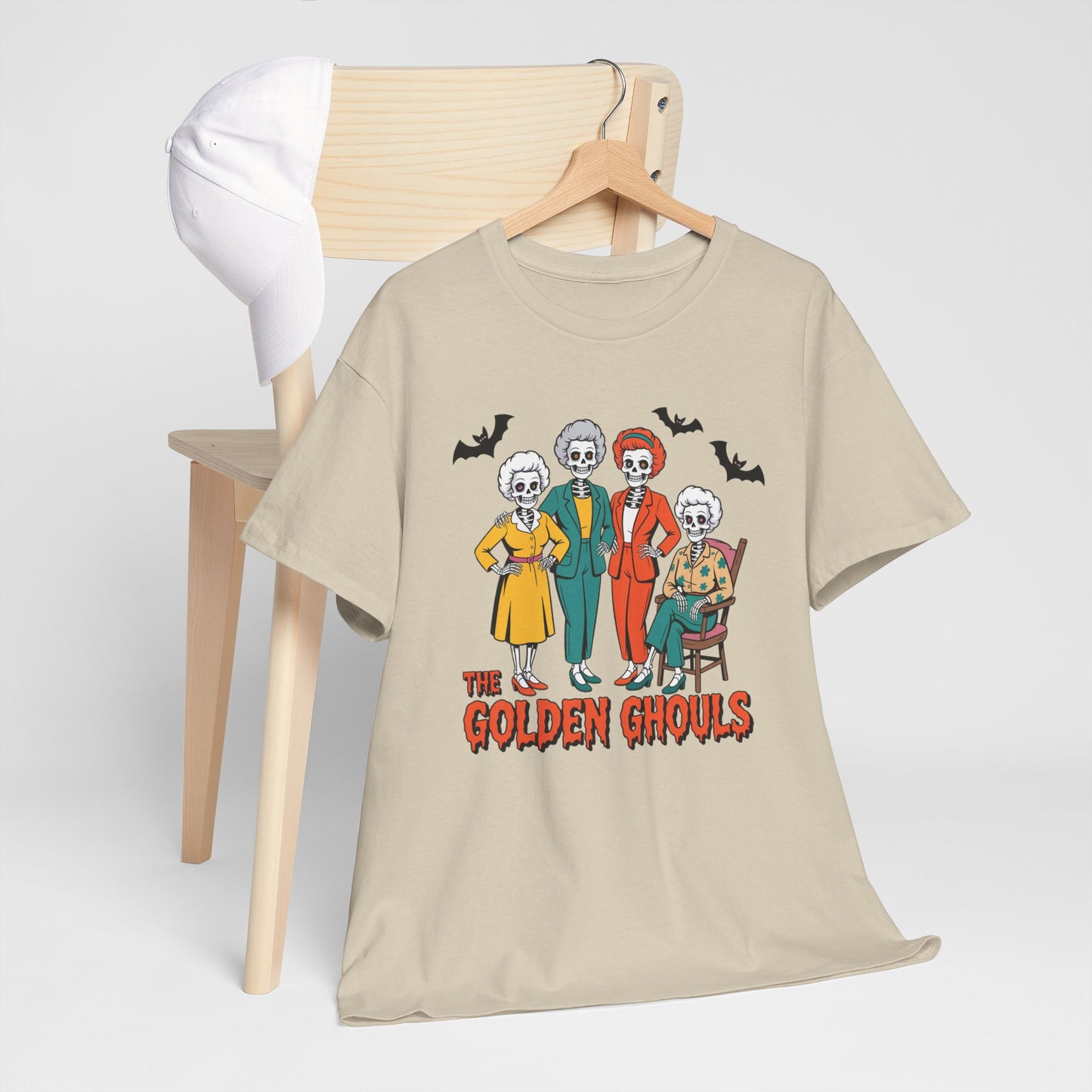 The Golden Ghouls Halloween Themed Unisex Heavy Cotton Tee, Funny Graphic Shirt, Casual Halloween Apparel, Spooky Tee, Gift for [...]
