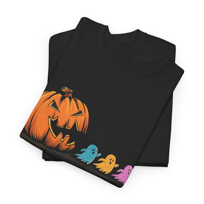 Pumpkin Pacman Halloween Pumpkin Ghost Tee, Spooky T-Shirt, Unisex Halloween Shirt, Fall Festival Apparel, Costume Party Top