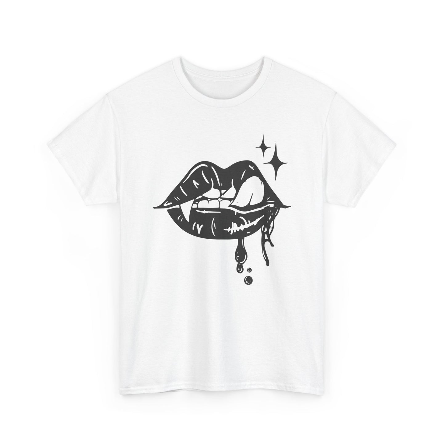 Vampire Sassy Lips Unisex Heavy Cotton Tee