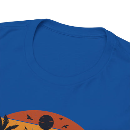 Born To Go Fishing Forced To Go To School Unisex Heavy Cotton Tee
