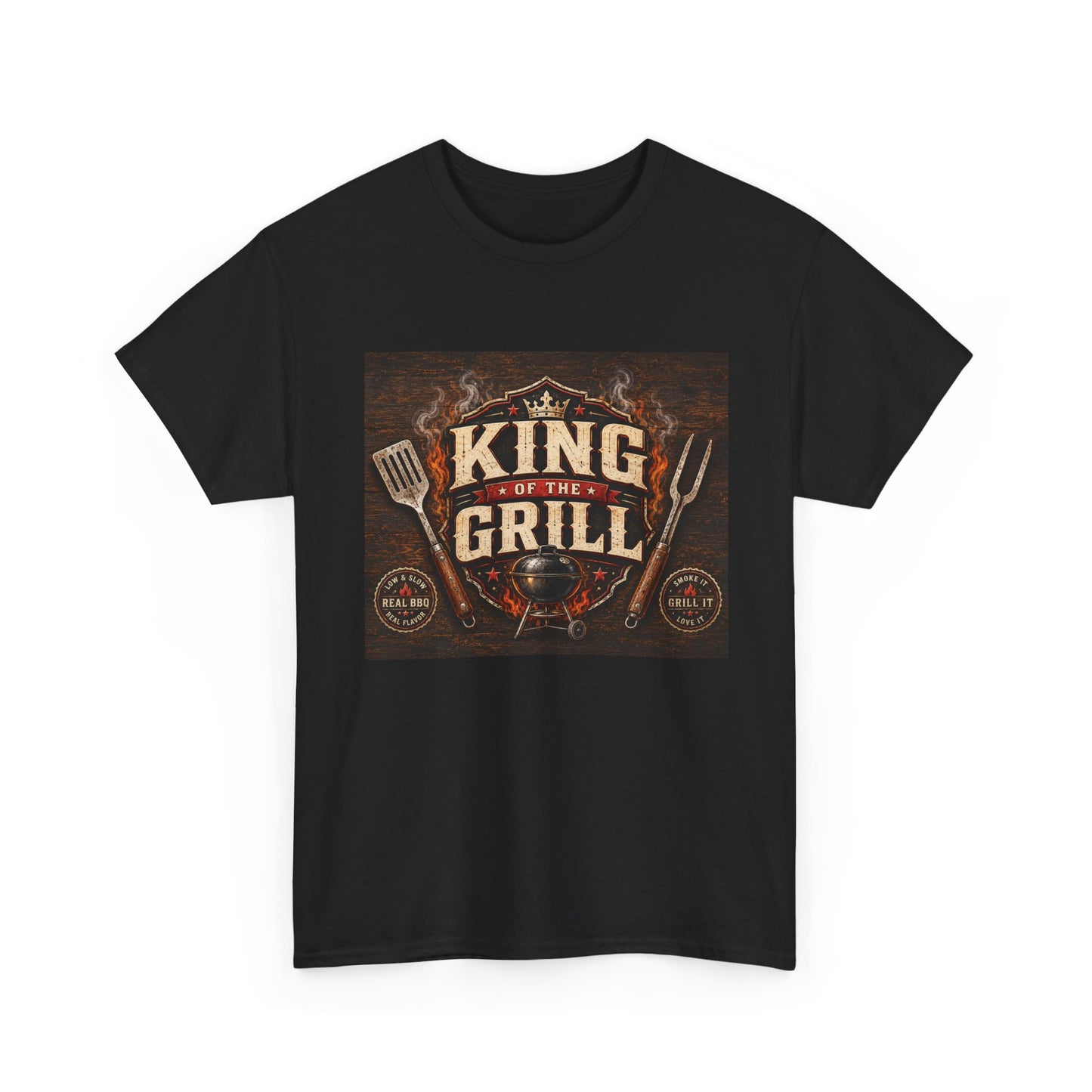 King of the Grill T-Shirt — BBQ Chef Grilling Apron Graphic Tee