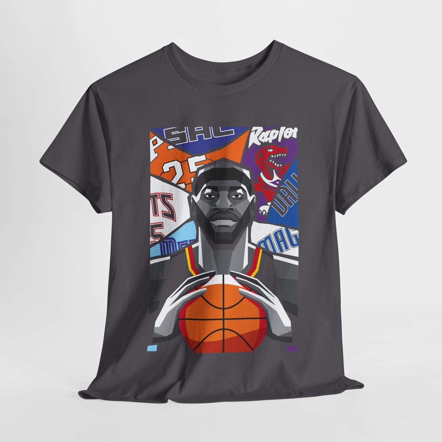 Vince Carter Tribute Basketball Graphic Tee, Unisex Heavy Cotton T-Shirt, Sports Fan Apparel, Gift for Athletes, Casual Streetwear, Anime Basketball Art