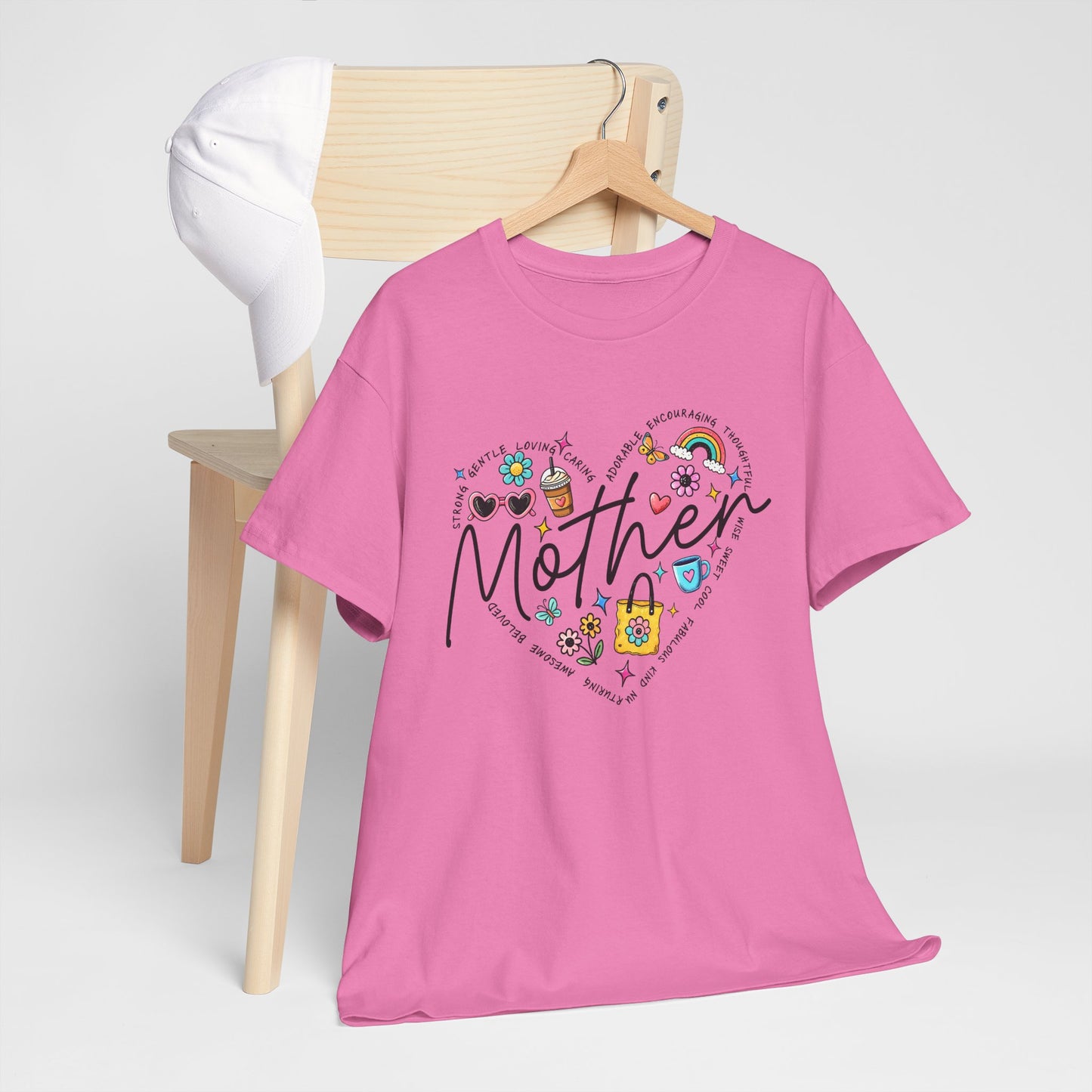 Mother’s Day Floral Heart Unisex Heavy Cotton Tee