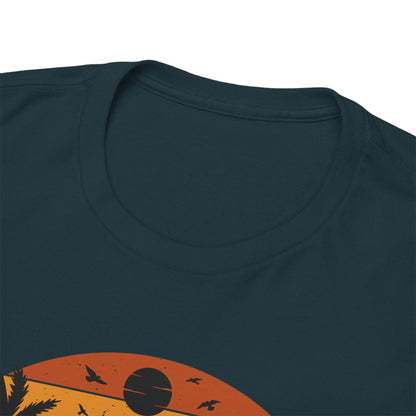 Born To Go Fishing Forced To Go To School Unisex Heavy Cotton Tee