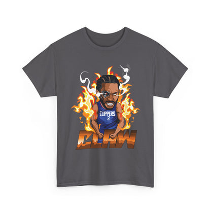 KLAW Graphic Player Portrait Shirt Basketball Flames Tee