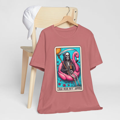 Dead Inside But It's Summer Vibe Graphic Tee, Dead Inside But It's Summer Tee, Humorous Short Sleeve Shirt, Casual Wear for Parties, Unique Gift for [...]