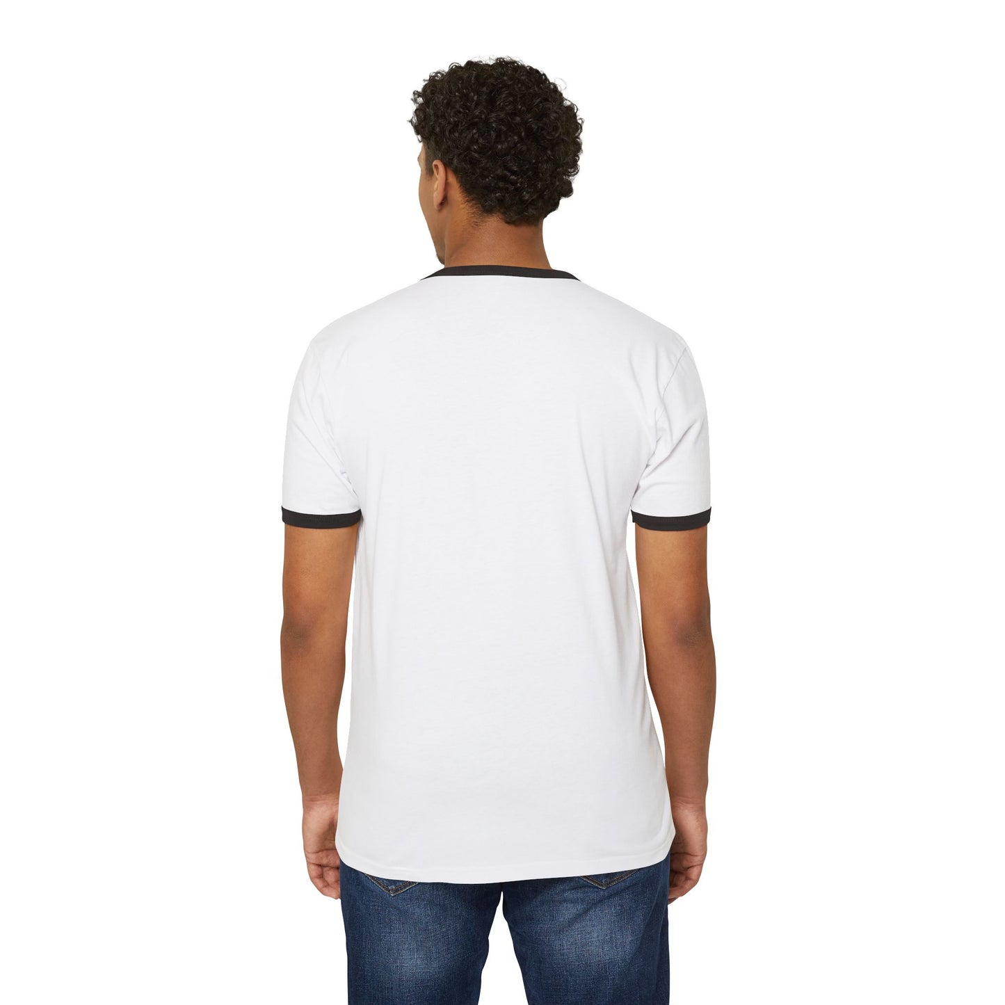 Outdoor Wildlife Compass Ringer T-Shirt — Deer, Fish & Duck Graphic