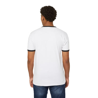 Outdoor Wildlife Compass Ringer T-Shirt — Deer, Fish & Duck Graphic