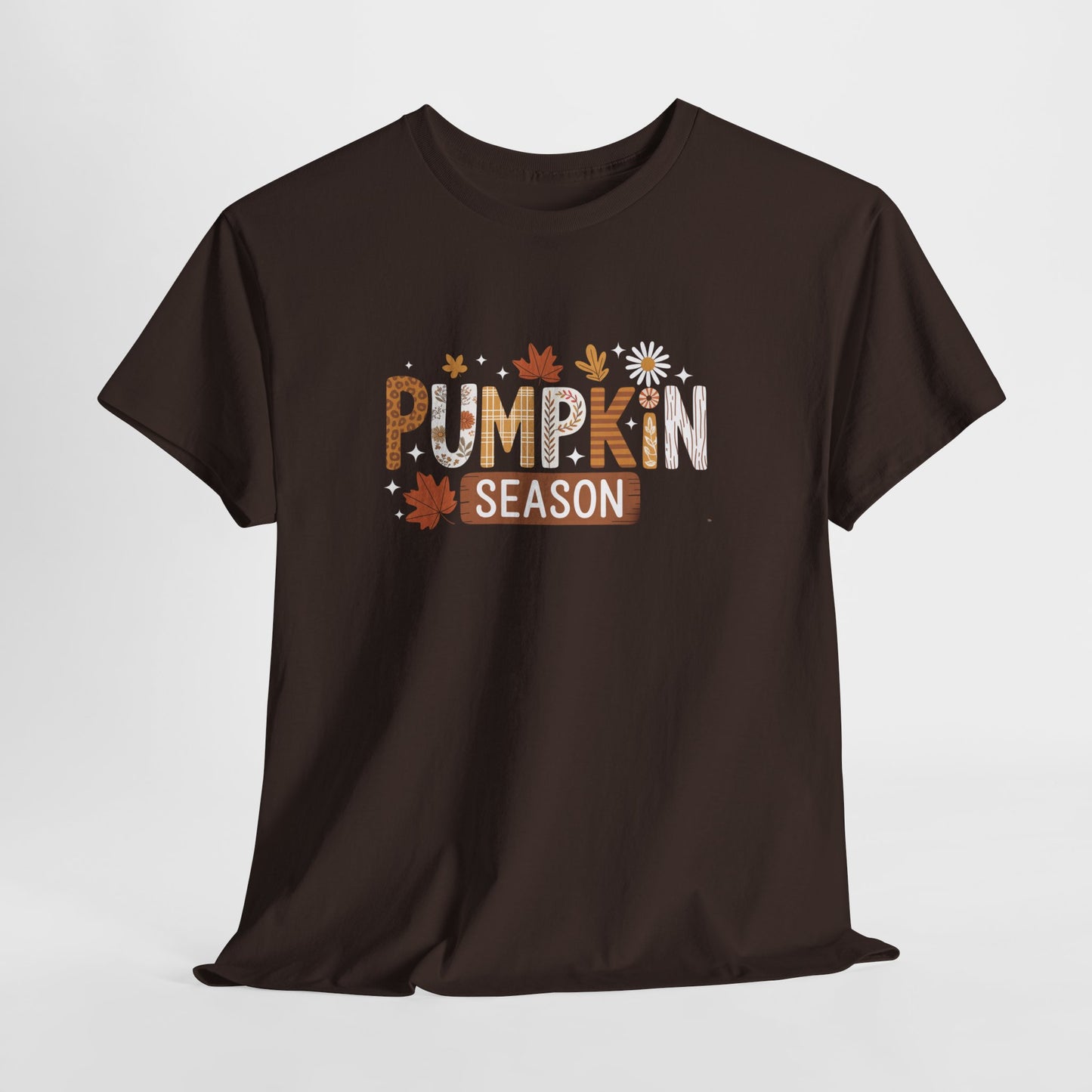 Pumpkin Season Unisex Heavy Cotton Tee | Fall Apparel, Halloween Outfit, Cozy Autumn Shirt, Gifts for Pumpkin Lovers, Seasonal Collection
