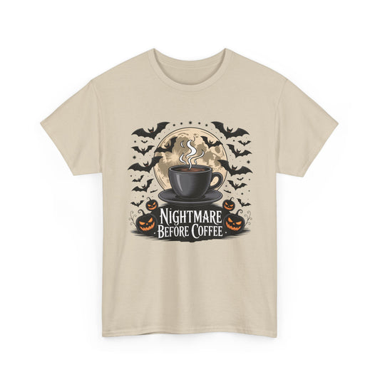 Nightmare Before Coffee Shirt, Halloween Coffee Tee, Unisex Halloween Apparel, Spooky Coffee Lovers Gift, Fun Fall T-Shirt