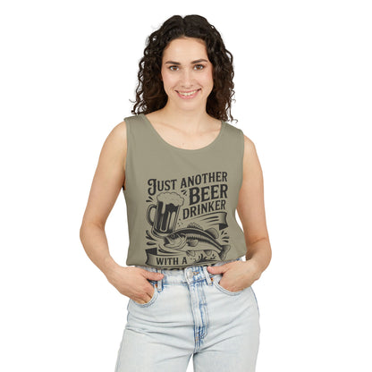 Fishing Tank Top — "Just Another Beer Drinker with a Fishing Problem" Graphic