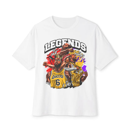 Legends Michael Jordan Kobe Bryant Lebron James Unisex Oversized Boxy Tee